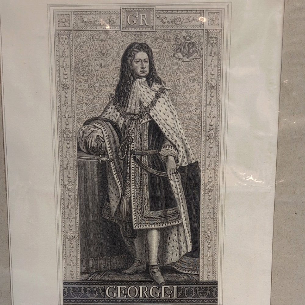 Vintage George I  Portrait Historical Art Print Year 1878